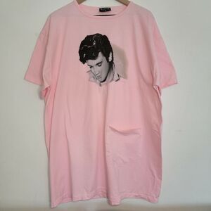 VINTAGE Alore Elvis Presley Pink Single Stitch Tshirt Made in USA FREE SHIPPING